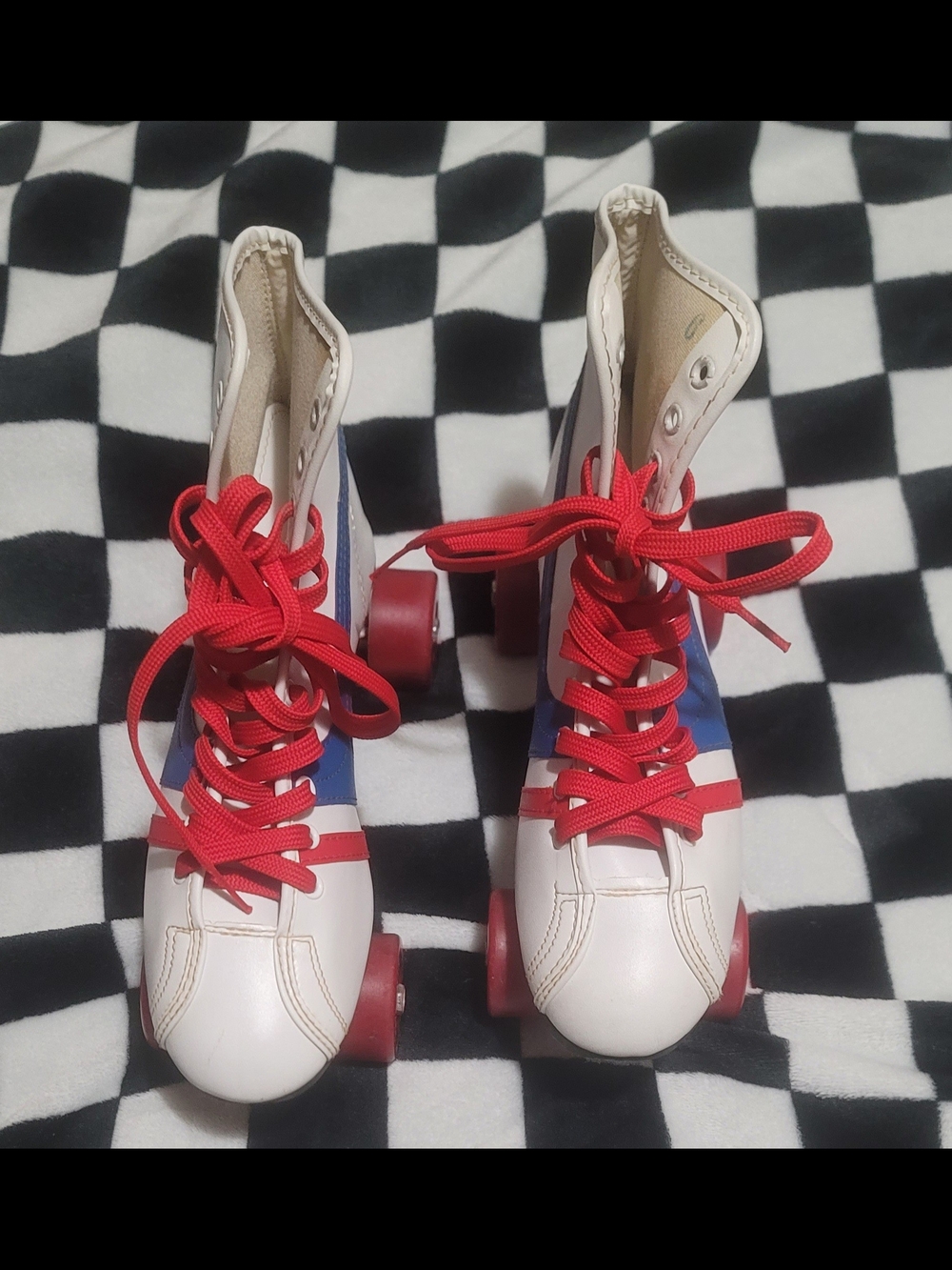 Vintage 80s Roller Derby Red,White,& Blue Roller Skates Women's Size 6 - 6.5 - Picture 2 of 9